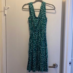 Green mini dress